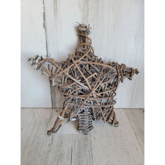 Grape vine woven branch star tree topper Xmas home decor - Picture 1 of 6